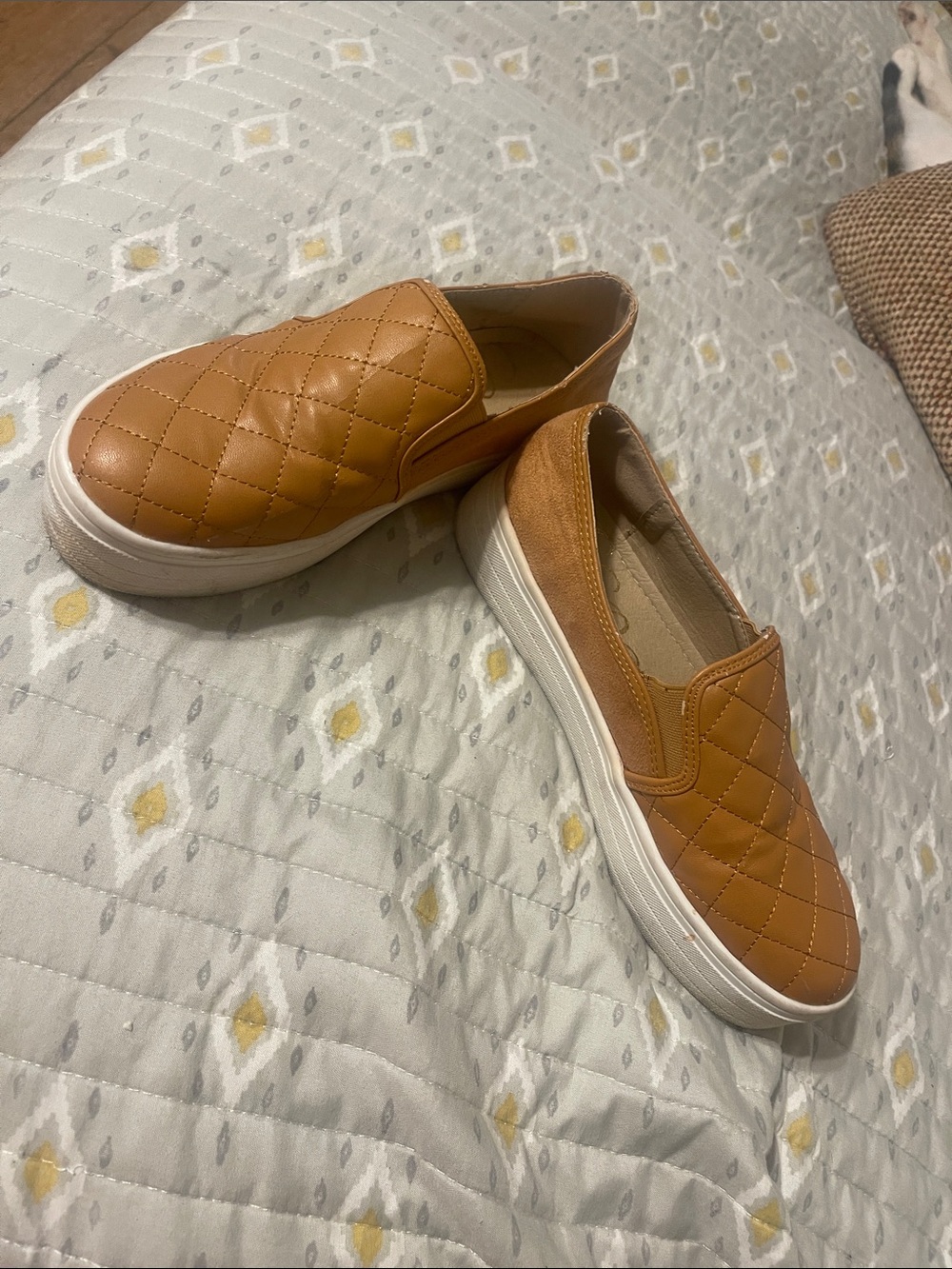 CCOCCI Quilted Slip-On Mules in Tan